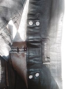 Black Denim Cuff Shorts