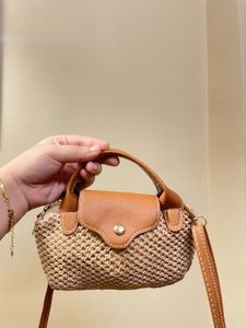 Chic Woven Crossbody Bag with Cute Charm