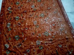 Vintage heavy sequence work saree