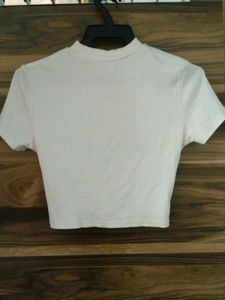 Stylish White Twisted Crop Top