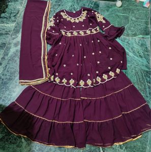3 Piece Sharara Set