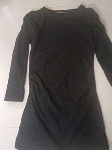 Sparkly Black Long Sleeve Dress