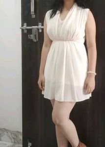 Cream Mini Dress