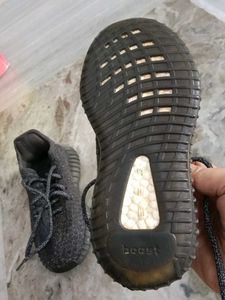 reflective Grey Adidas Yeezy Sneakers