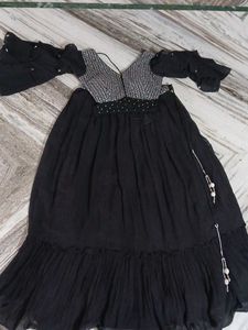 Black Maxi Skirt With Blouse