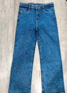Blue Wash Straight Leg Jeans