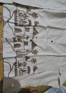 Men's Embroidered Linen Shirt
