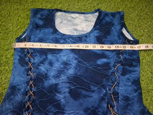 Unique Tie-Dye Lace-Up Dress