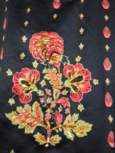 Beautiful Black Printed Gown
