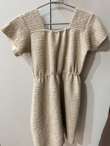 Textured Tie-Front Mini Dress