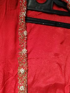 Red Embroidered Shrug