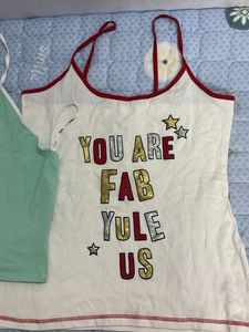 Cute Green Camisole with Floral Design