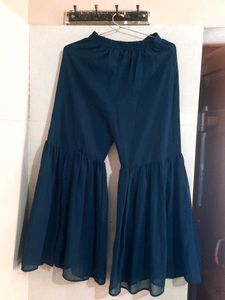 Elegant Teal Kurta Set with Embellished Top