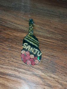 Handmade Guitar &amp; Heart Keychains pick any 2