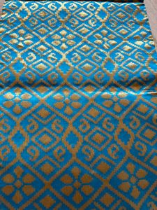 Brand new Elegant Teal &amp; Gold Silk Saree