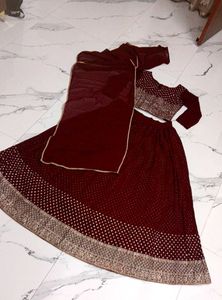 Elegant Maroon Lehenga Choli