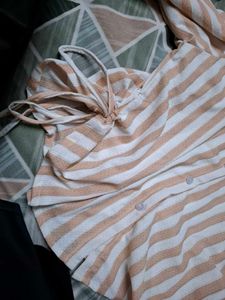 Striped Button-Up Shirt