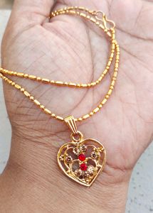 Golden Pendant With Chain
