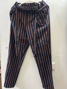 ZARA Striped Trousers with Belt