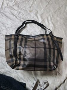 Burberry Haymarket Check Hobo Bag