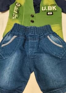 Boys Denim & Shirt Set
