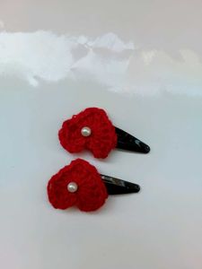 Handmade Crochet Flower Hair Clips