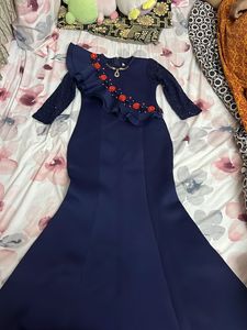 Navy Blue Mermaid Gown