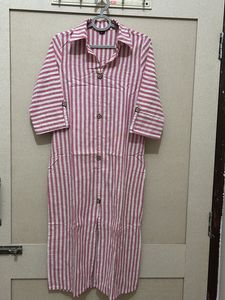 Striped Button-Down Dress