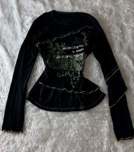 Goth /Grunge Vintage Graphic Long Sleeve Top