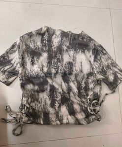 Tie-Dye Ruched T-Shirt