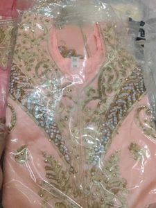 4 color Beautiful Teal Kurta Set with Golden Embro