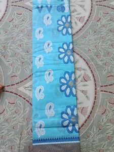 Blue Cotton Saree