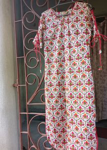 Anouk Cotton Beautiful Kurta With Stylish Sleeves