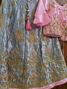 Embroidered Lehenga Choli Set for kids