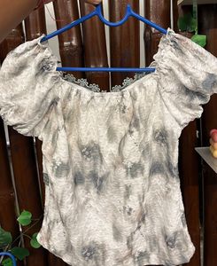 women trendy tie die top