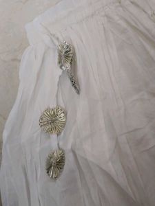 Elegant White Ethnic Skirt