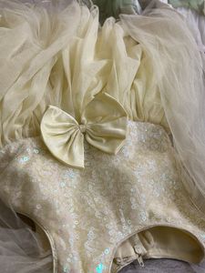 Elegant Yellow Girls Dress
