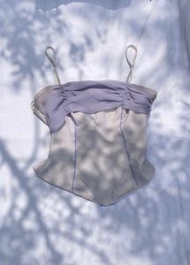 Chic Lavender Ruched corset top