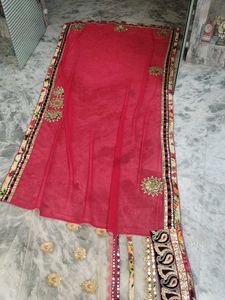 Elegant Embroidered Saree