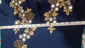 Embellished Navy Blue Kurta