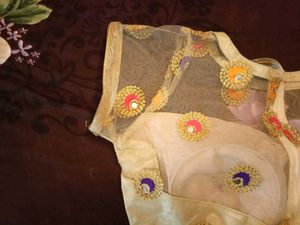 Designer Net Blouze With Margin