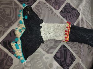 Embellished Black Kurta Set