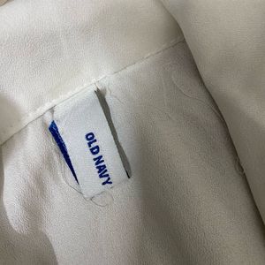 Old Navy formal bishop sleeve solid white top