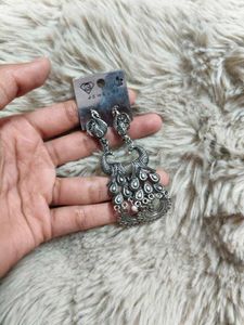 Peacock Jhumka Earrings