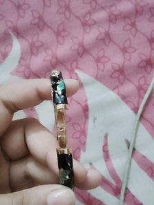 Exquisite Enamel Floral Bangle