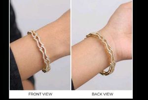 Elegant Gold Bangles with Stones chudi metal