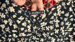 Chic Floral Print Puff Sleeve Dress