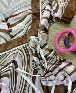 ♡ Vintage Swirl Satin Babydoll Top ♡