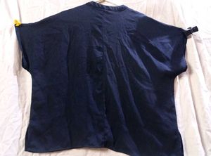 Navy Button- Down Tshirt
