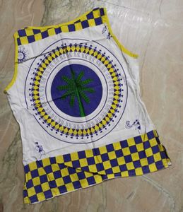 Jaipur Kurti White &amp; Yellow Printed Top